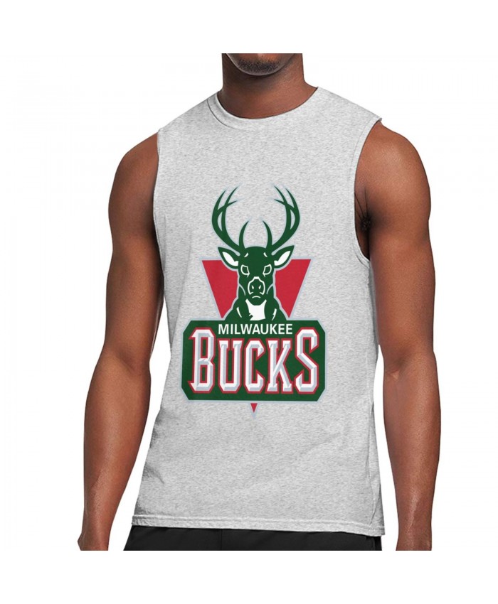 Milwaukee Bucks Peter Feigin Men's Sleeveless T-Shirt Milwaukee Bucks MIL Gray