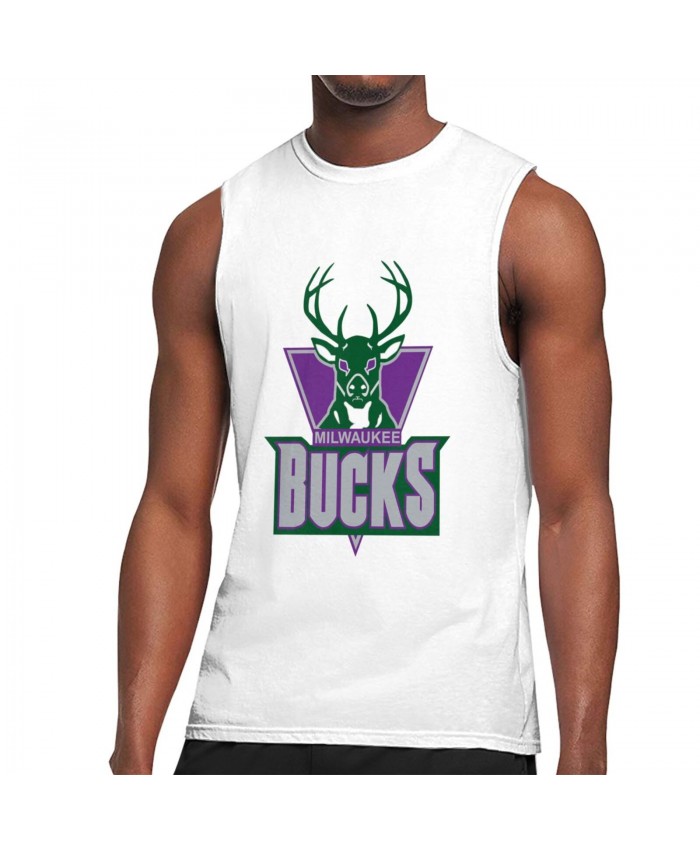 Milwaukee Bucks Warriors Men's Sleeveless T-Shirt Milwaukee Bucks MIL White