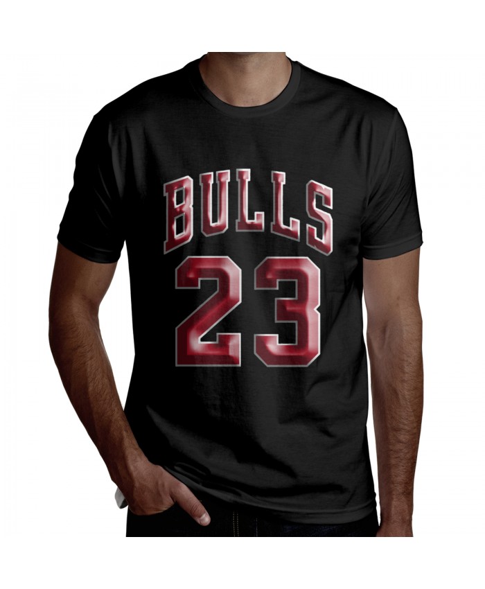 Mj On The Wizards Men's Short Sleeve T-Shirt Bulls 23 Black