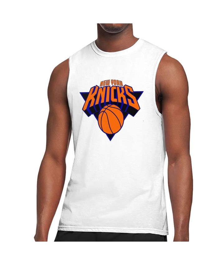 Msu Basketball Men's Sleeveless T-Shirt New York Knicks NYN White