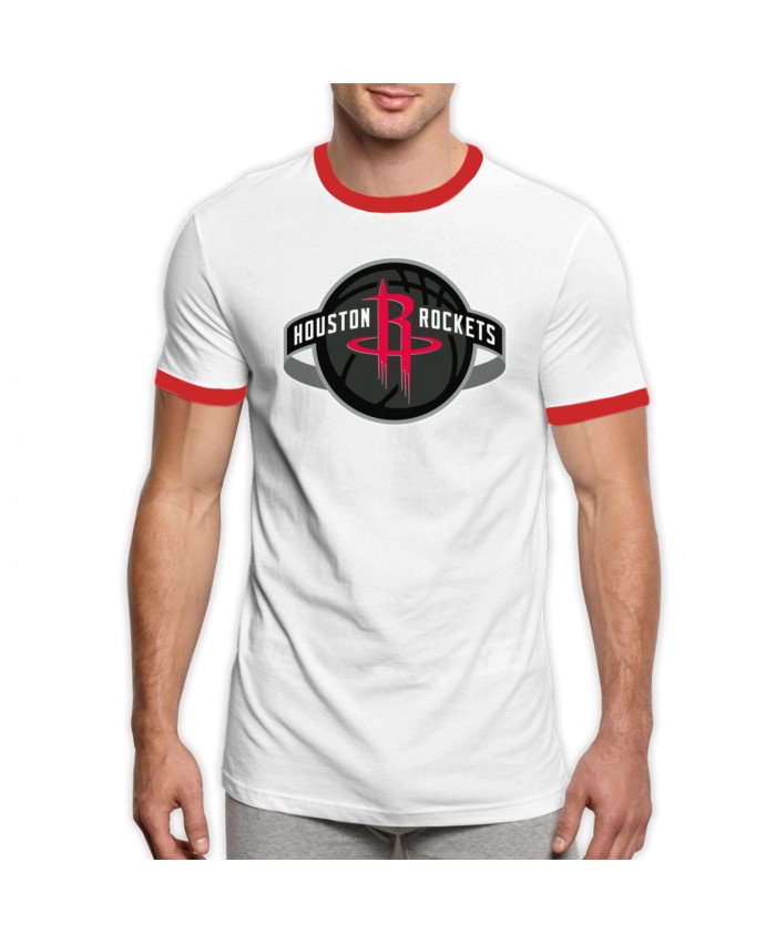Nba 2020 Draft Men's Ringer T-Shirt NBA Houston Rockets Red