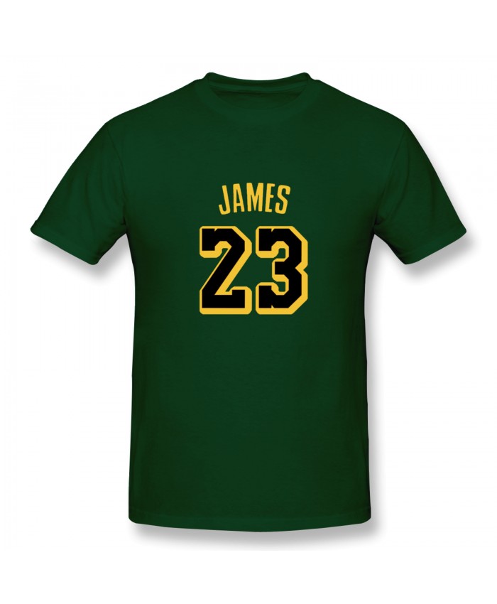 Nba 2K21 Lebron James Men's Basic Short Sleeve T-Shirt LeBron James Lakers Forest Green