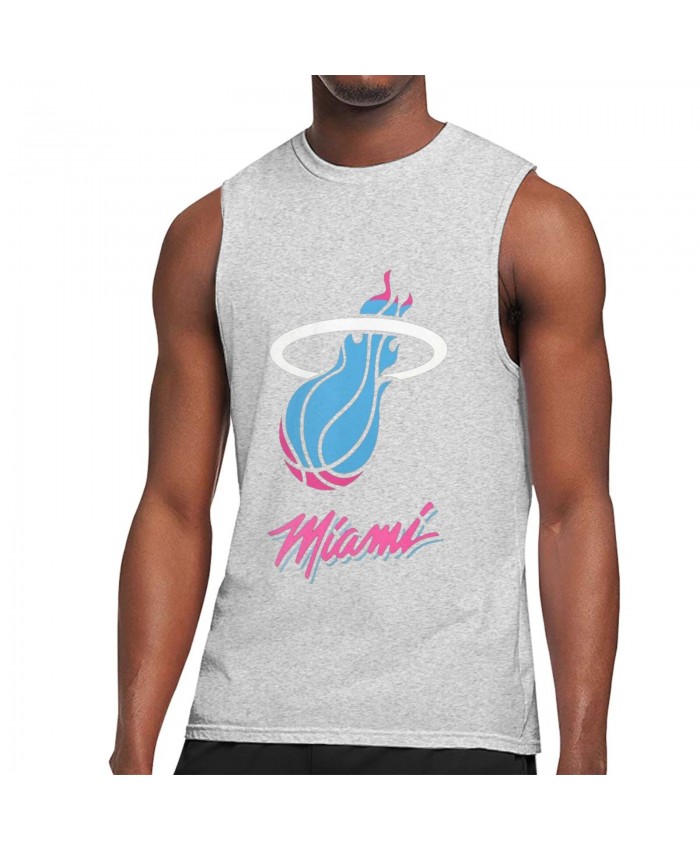 Nba Adebayo Men's Sleeveless T-Shirt NBA - L'édition City Du Maillot Des Miami Heat Gray
