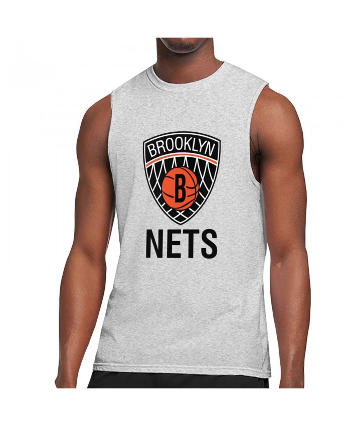 Nba All Time Assist Leaders Men's Sleeveless T-Shirt Brooklyn Nets BKN Gray