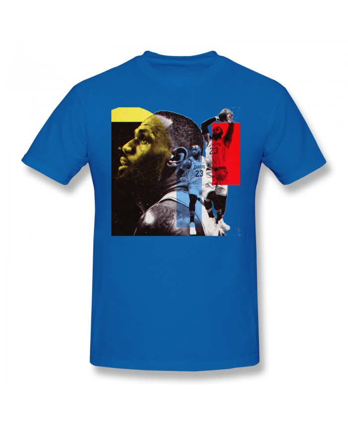 Nba Betting Odds Men's Basic Short Sleeve T-Shirt LeBron James Blue