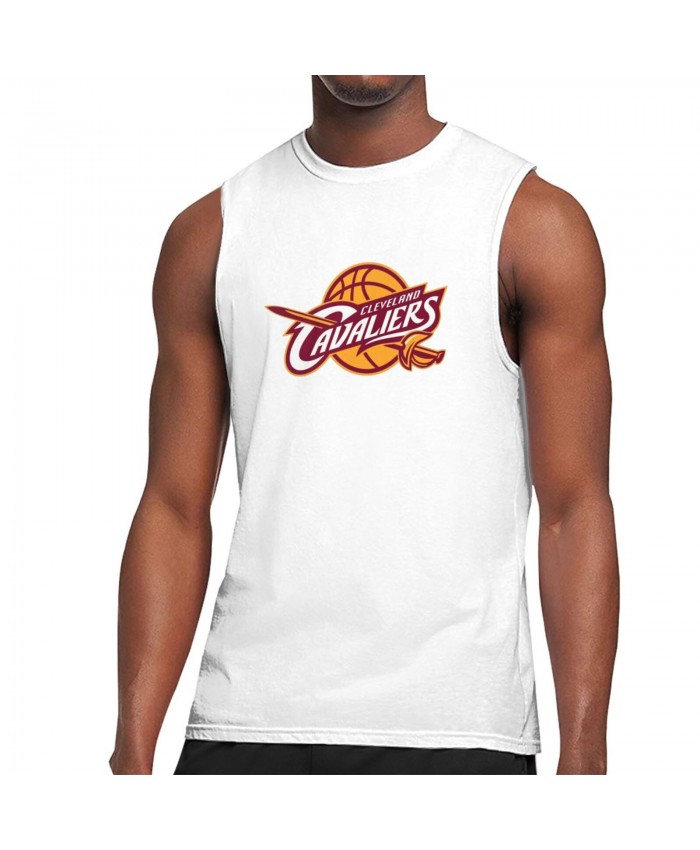 Nba Centers Men's Sleeveless T-Shirt Cleveland Cavaliers CLE White