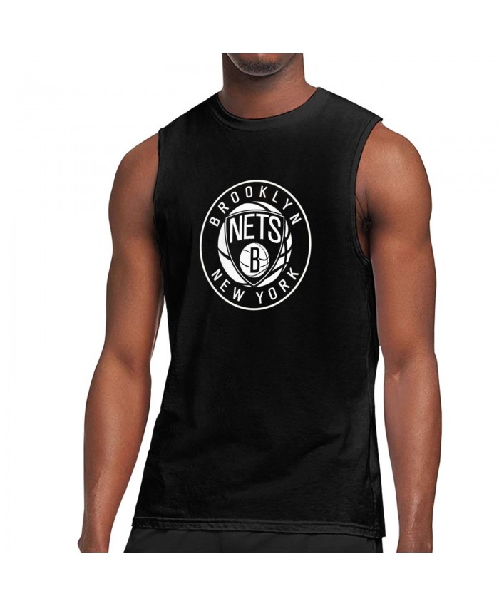 Nba Daily Fantasy Men's Sleeveless T-Shirt Brooklyn Nets BKN Black