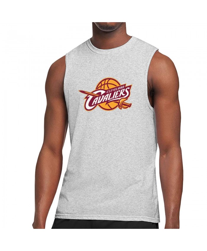 Nba Draftkings Men's Sleeveless T-Shirt Cleveland Cavaliers CLE Gray