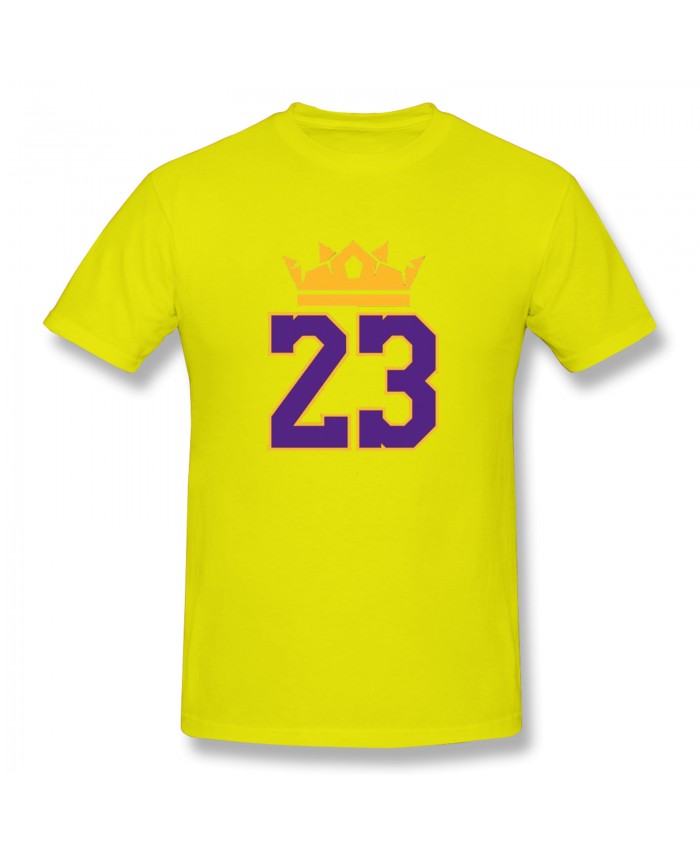 Nba Eastern Conference Men's Basic Short Sleeve T-Shirt Lebron 23 Logos Yellow