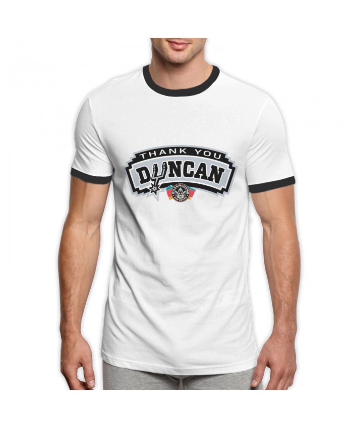 Nba Finals 2021 Men's Ringer T-Shirt Tim Duncan - Spurs Basketball, Spurs Fans, San Antonio Spurs Black