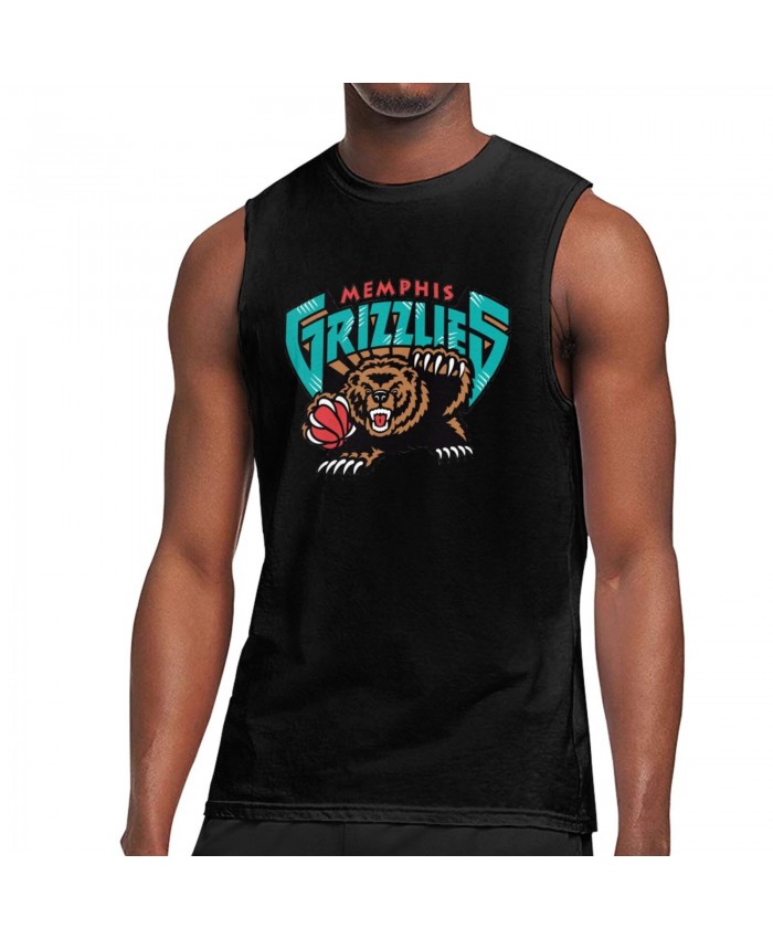 Nba Finals Men's Sleeveless T-Shirt 2017-18 NBA Preview Memphis Grizzlies Black