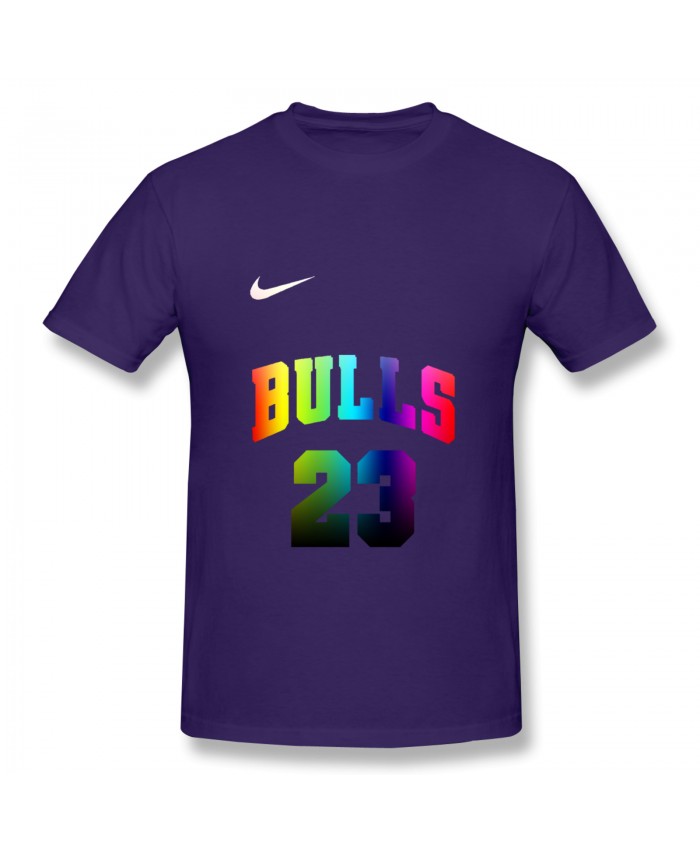 Nba Finals Mvp Men's Basic Short Sleeve T-Shirt Bulls 23 Purple