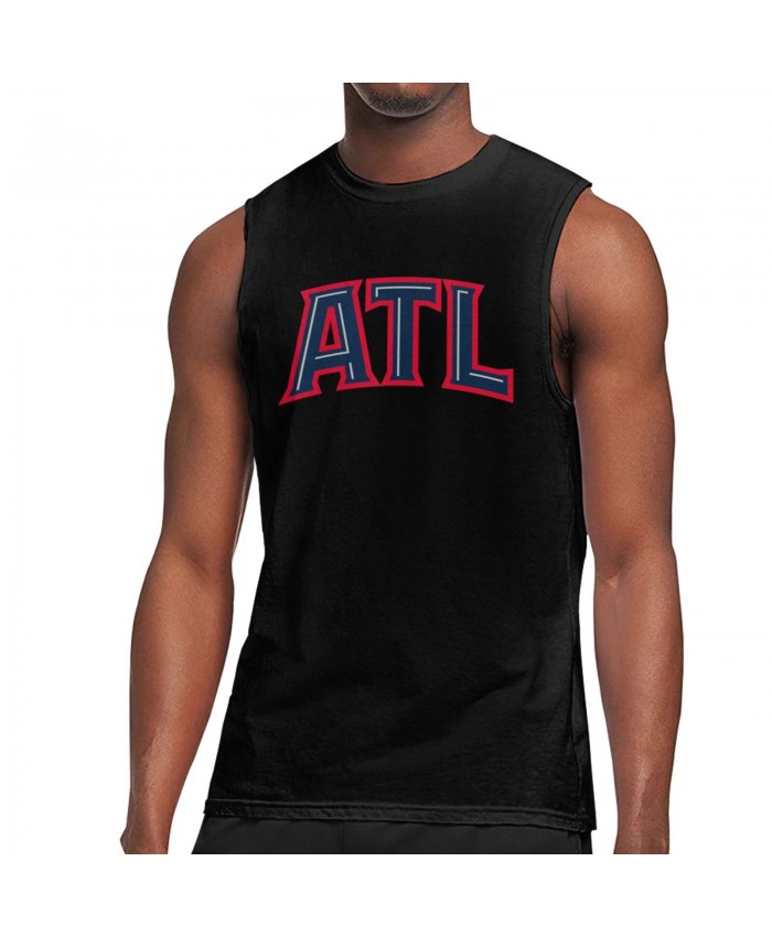 Nba Lineups Men's Sleeveless T-Shirt Atlanta Hawks ATL Black