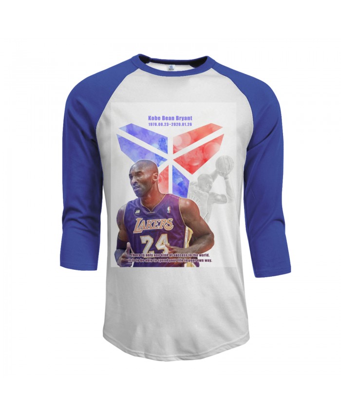 Nba Live Mobile Kobe Bryant Men's Raglan Sleeves Baseball T-Shirts Kobe Bryant Blue