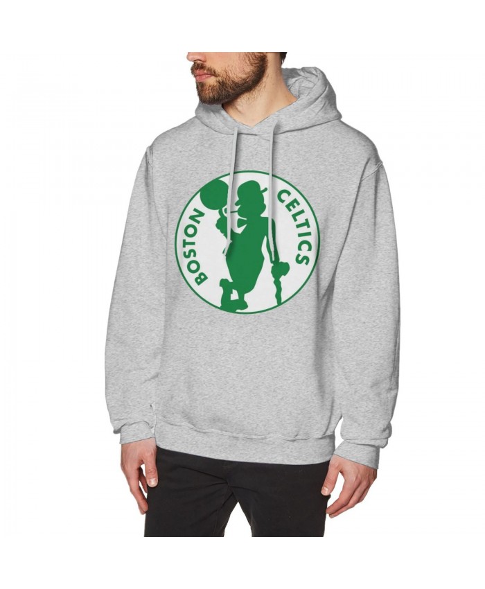 Nba Livescore Men's Hoodie Sweatshirt Boston Celtics CEL Gray