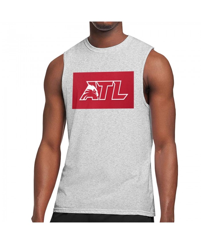 Nba Mock Draft Men's Sleeveless T-Shirt Atlanta Hawks ATL Gray