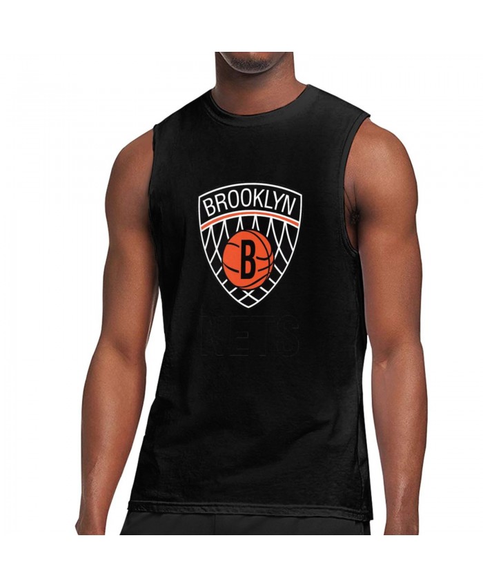 Nba Mock Draft Men's Sleeveless T-Shirt Brooklyn Nets BKN Black
