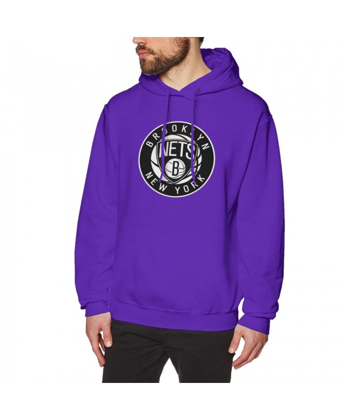 Nba Pick Em Men's Hoodie Sweatshirt Brooklyn Nets BKN Purple