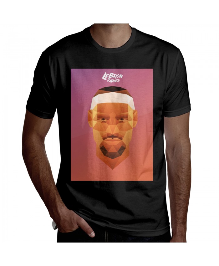 Nba Spurs Men's Short Sleeve T-Shirt LeBron James Black