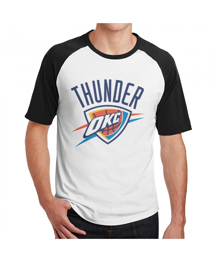 Nba Trade Rumors Men's Short Sleeve Baseball T-Shirts Oklahoma City Thunder OKC Black