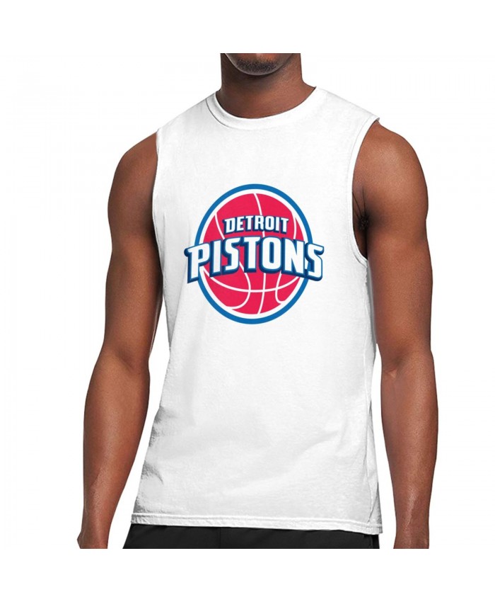 Nbc Sports Gold Men's Sleeveless T-Shirt Detroit Pistons DET White