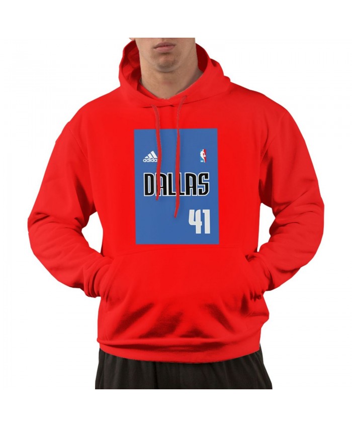 New Mexico Basketball Men's hoodie Dirk Nowitzki Red