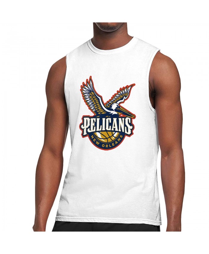 New Orleans Pelicans Flashscore Men's Sleeveless T-Shirt New Orleans Pelicans White