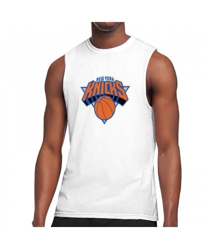 New York Knicks 1990S Men's Sleeveless T-Shirt New York Knicks NYN White