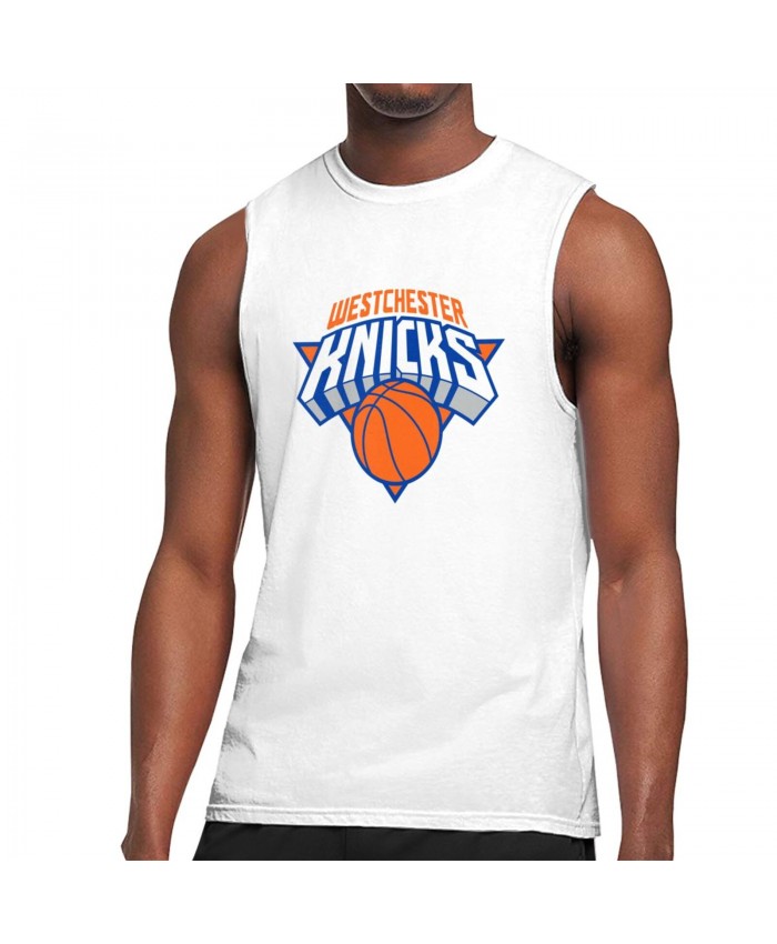 New York Knicks 4 Men's Sleeveless T-Shirt New York Knicks NYN White