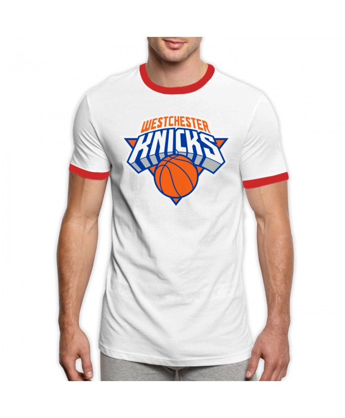 New York Knicks Chris Paul Men's Ringer T-Shirt New York Knicks NYN Red