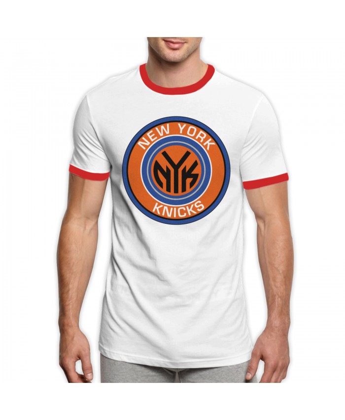 New York Knicks Home Jersey Men's Ringer T-Shirt New York Knicks NYN Red