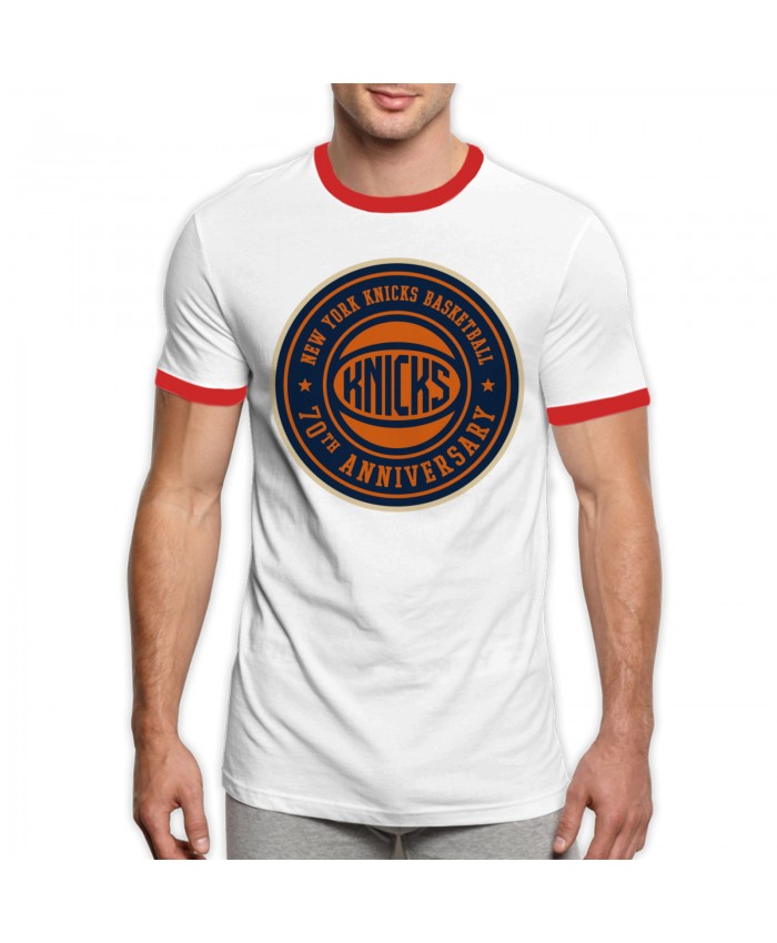 New York Knicks Portland Trail Blazers Men's Ringer T-Shirt New York Knicks NYN Red
