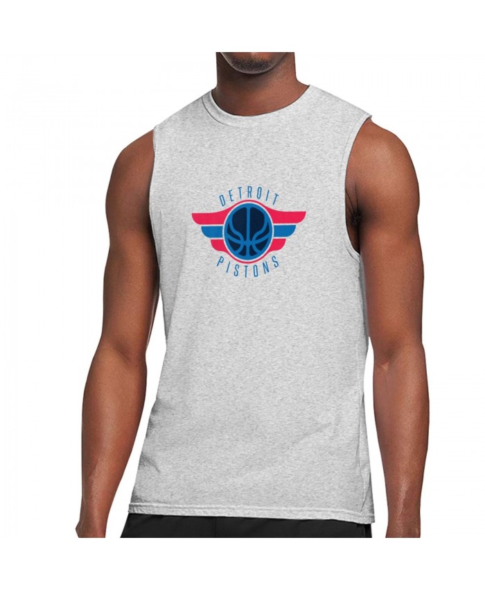 Nfl Expert Picks Men's Sleeveless T-Shirt Detroit Pistons DET Gray