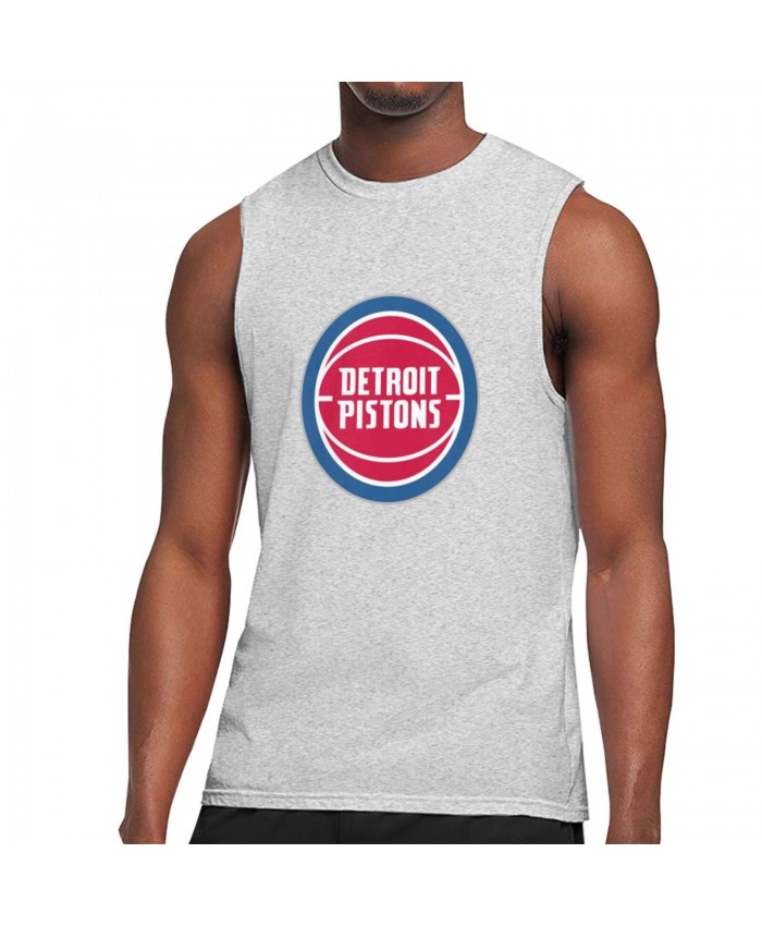 Nfl Picks Men's Sleeveless T-Shirt Detroit Pistons DET Gray