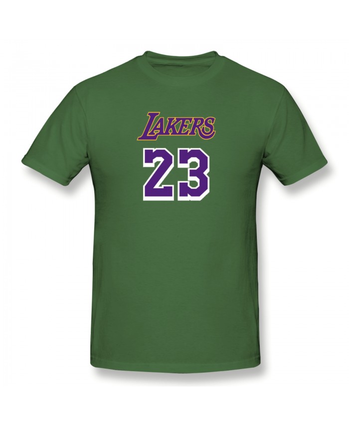 Nick Wright Lebron Men's Basic Short Sleeve T-Shirt LeBron Lakers 23 Moss Green