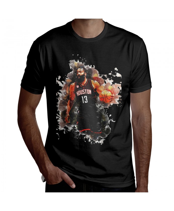 Nike Harden 1 Men's Short Sleeve T-Shirt James Harden Houston Rockets NBA Player Black