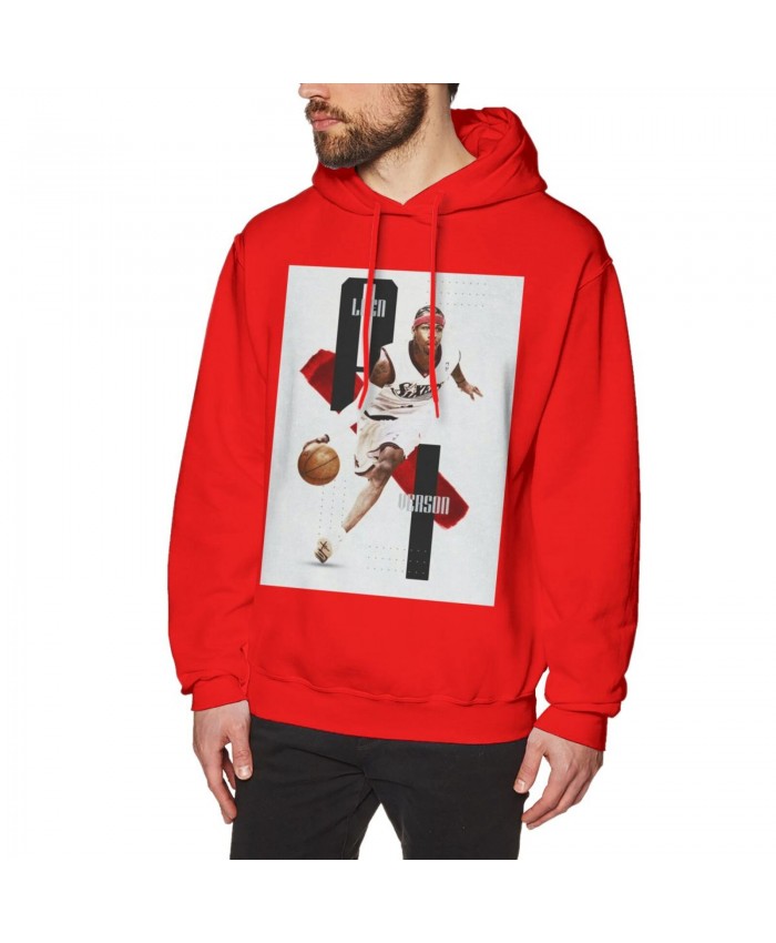 Nike Iverson Men's Hoodie Sweatshirt Allen Iverson Red