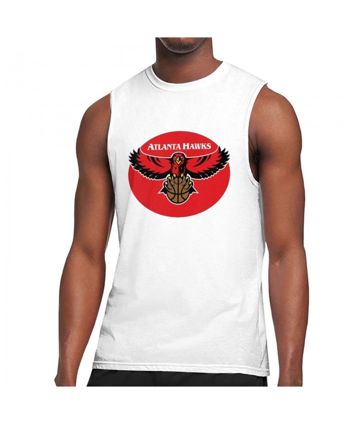 Nike Nba Men's Sleeveless T-Shirt Atlanta Hawks Logo 1995 White