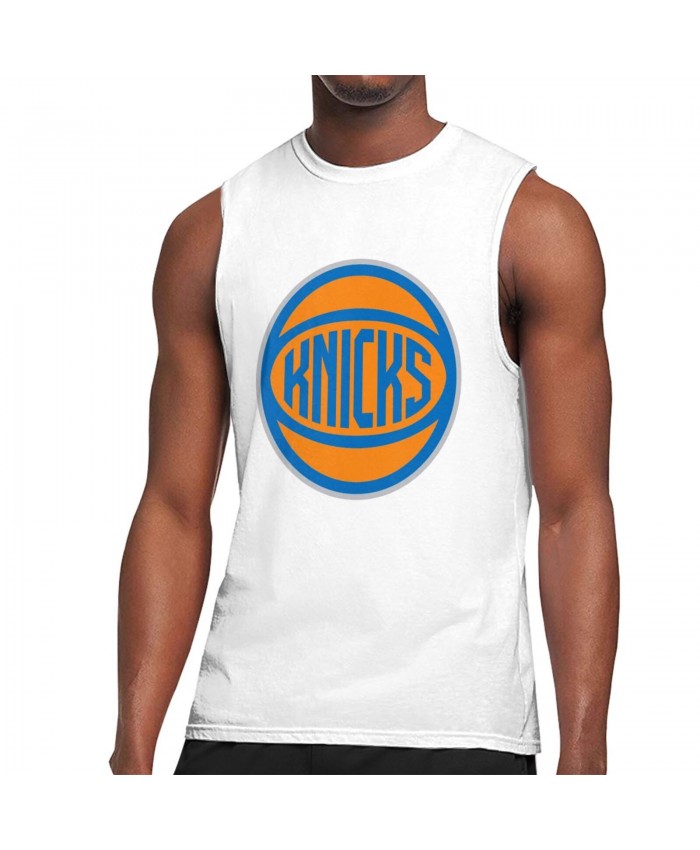 Ny Giants News Men's Sleeveless T-Shirt New York Knicks NYN White