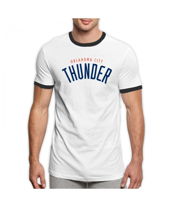 Okc Thunder Sga Men's Ringer T-Shirt Oklahoma City Thunder OKC Black