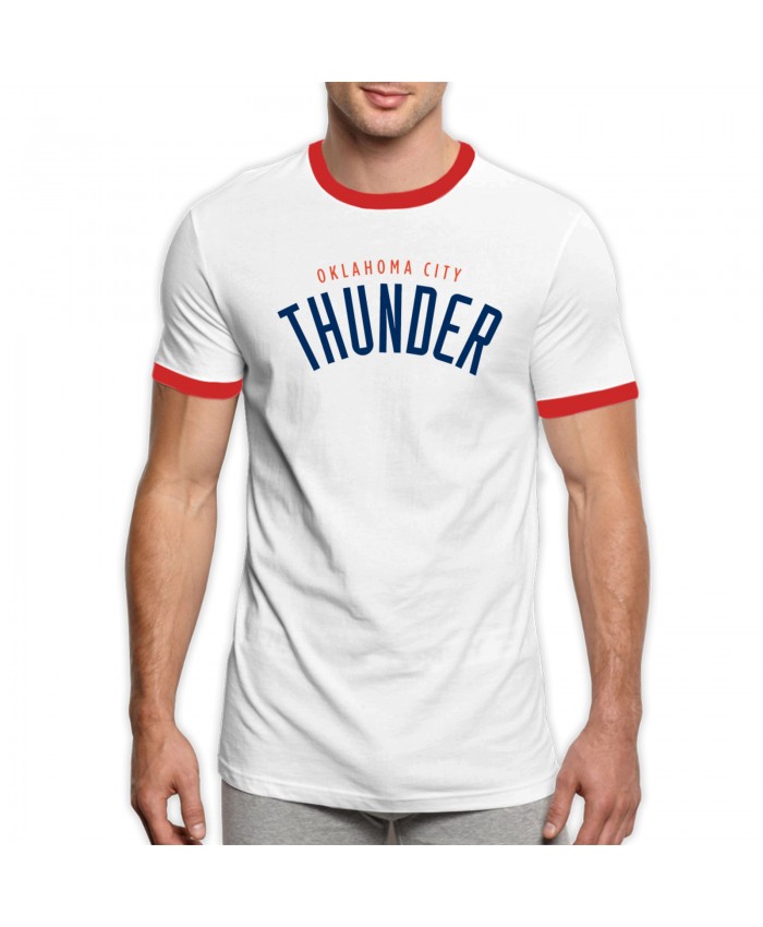 Okc Thunder Sga Men's Ringer T-Shirt Oklahoma City Thunder OKC Red