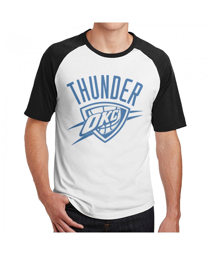 Oklahoma City Thunder 35 Men's Short Sleeve Baseball T-Shirts Oklahoma City Thunder OKC Black