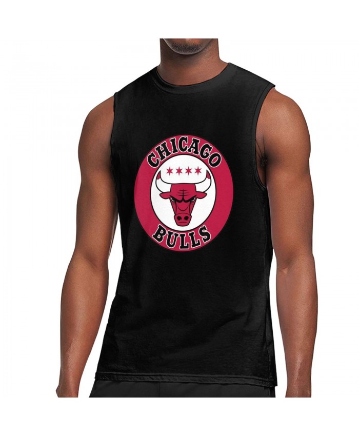 Olympic Basketball Men's Sleeveless T-Shirt Chicago Bulls CHI Black
