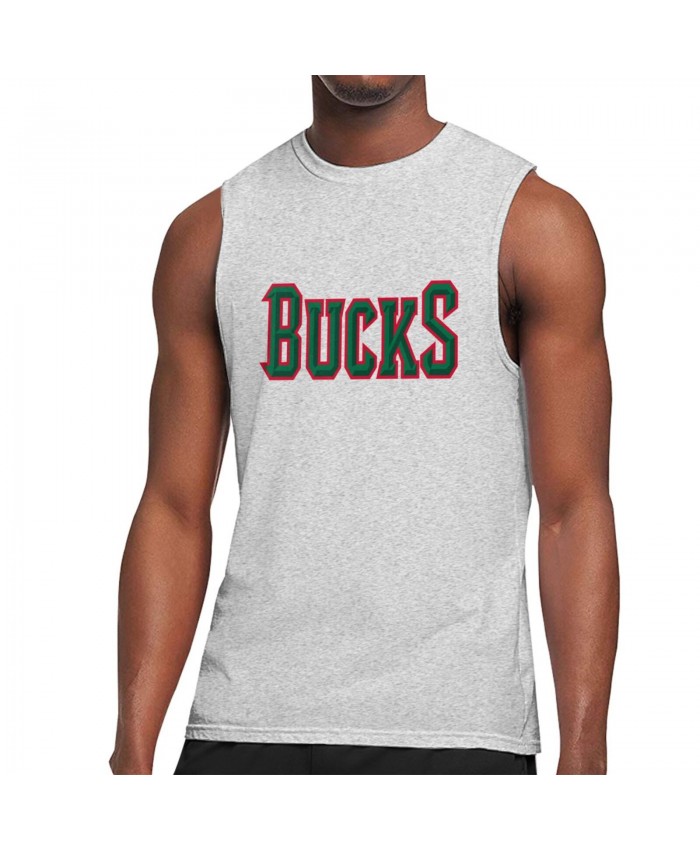 Orlando Magic Basketball Men's Sleeveless T-Shirt Milwaukee Bucks MIL Gray
