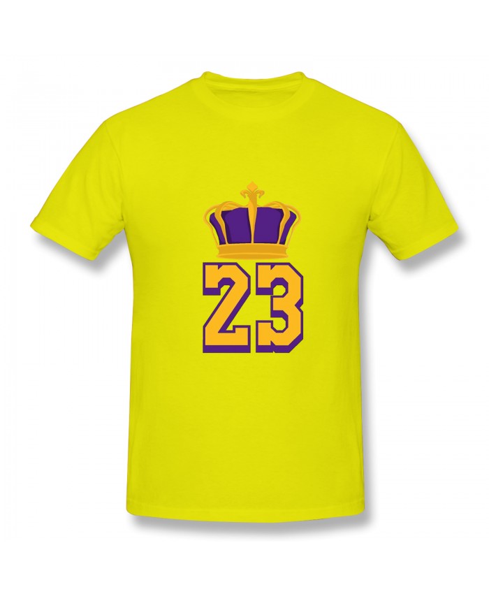 Orlando Magic Roster Men's Basic Short Sleeve T-Shirt King Lebron James 23 Yellow