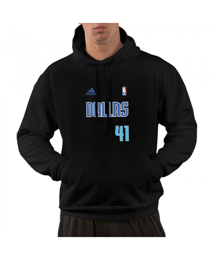 Pacific Basketball Men's hoodie Dirk Nowitzki Logo Black