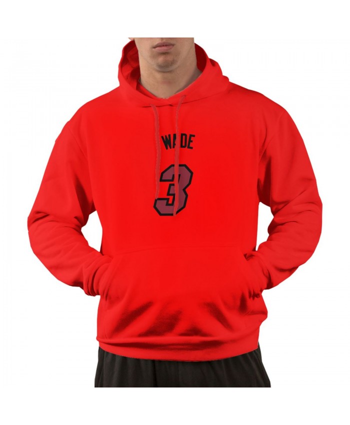 Pat Riley Dwyane Wade Men's hoodie Dwyane Wade Logo Red