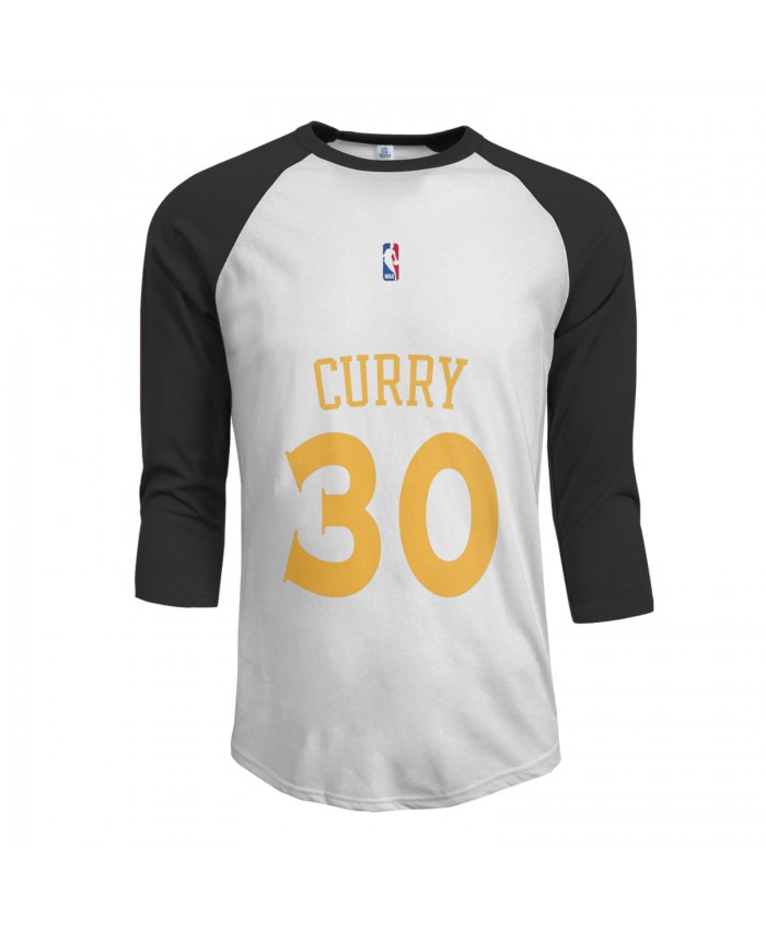 Patrick Beverley Stephen Curry Men's Raglan Sleeves Baseball T-Shirts Stephen Curry #30 Black