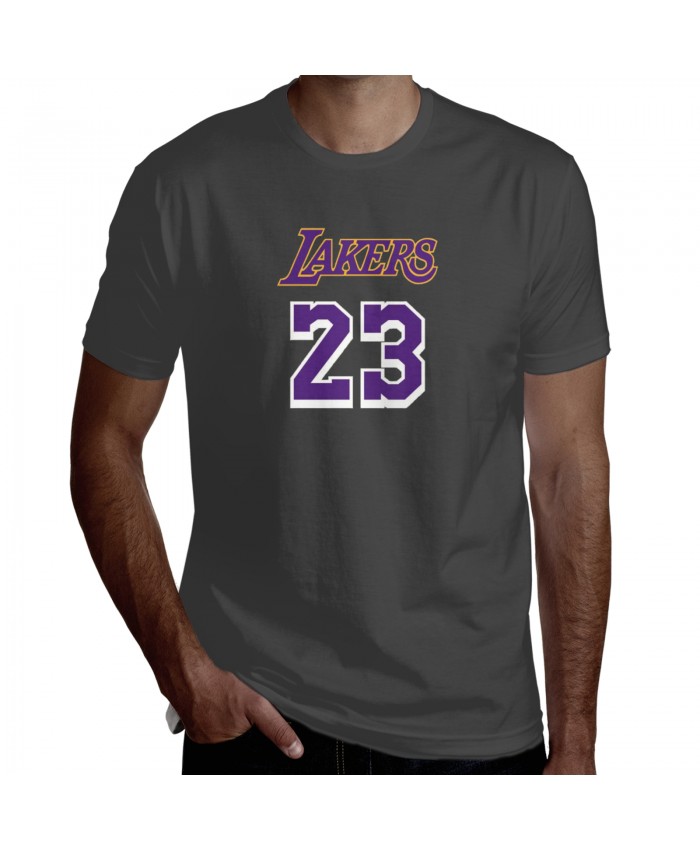 Phil Jackson Lebron James Men's Short Sleeve T-Shirt LeBron Lakers 23 Deep Heather