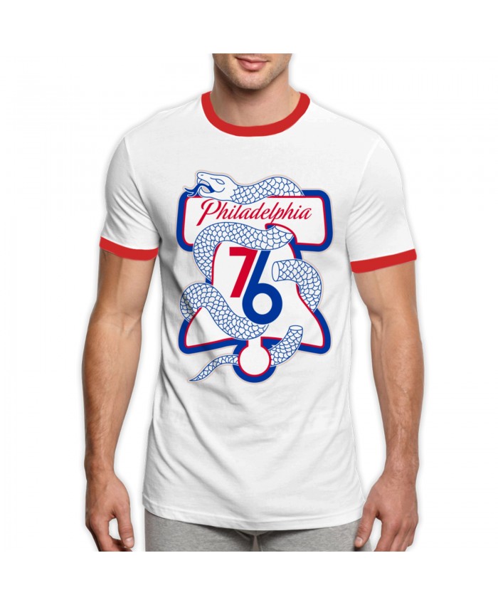 Phila Simmons Men's Ringer T-Shirt Philadelphia 76ers PHI Red